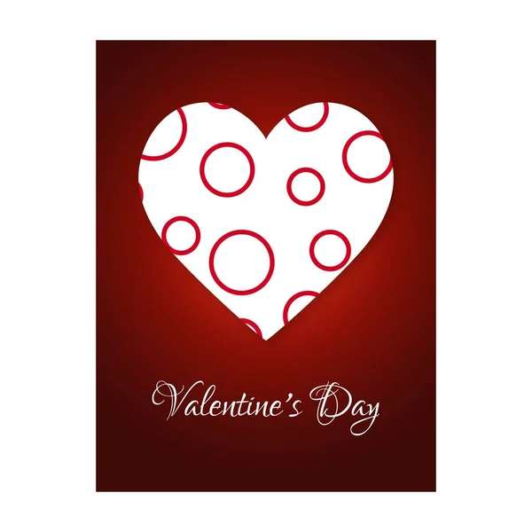 Valentines Day Holiday Greeting Card — Stock Vector