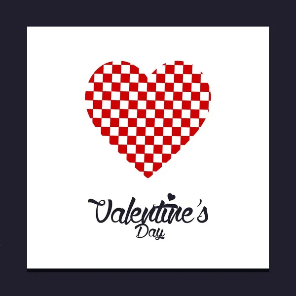 Tarjeta Felicitación Día San Valentín — Archivo Imágenes Vectoriales