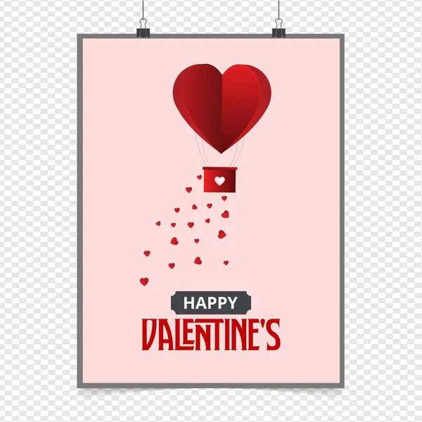 Valentinstag Urlaub Grußkarte — Stockvektor
