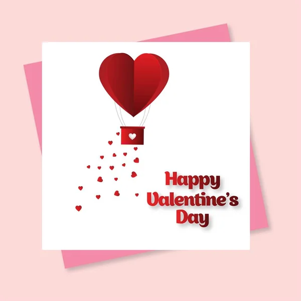 Tarjeta Felicitación Día San Valentín — Archivo Imágenes Vectoriales