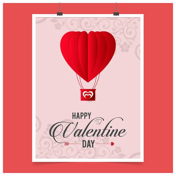 Tarjeta Felicitación Día San Valentín — Vector de stock