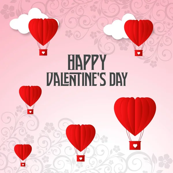 Tarjeta Felicitación Día San Valentín — Vector de stock