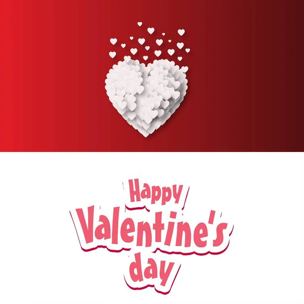 Tarjeta Felicitación Día San Valentín Plantilla — Vector de stock