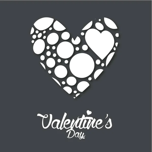 Tarjeta Felicitación Día San Valentín — Vector de stock