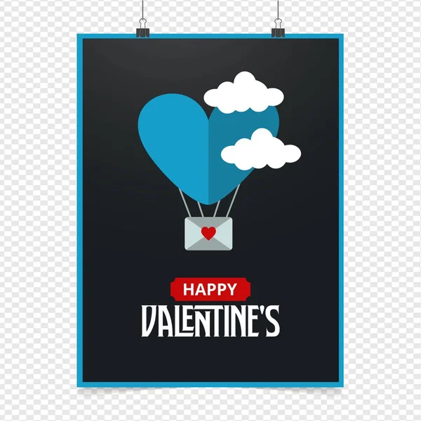 Valentines Day Holiday Greeting Card — Stock Vector