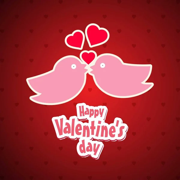 Tarjeta Felicitación Día San Valentín — Archivo Imágenes Vectoriales