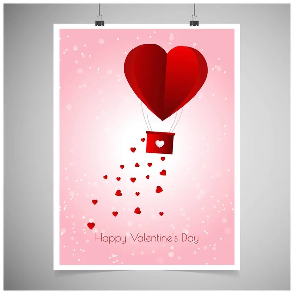 Tarjeta Felicitación Día San Valentín — Vector de stock