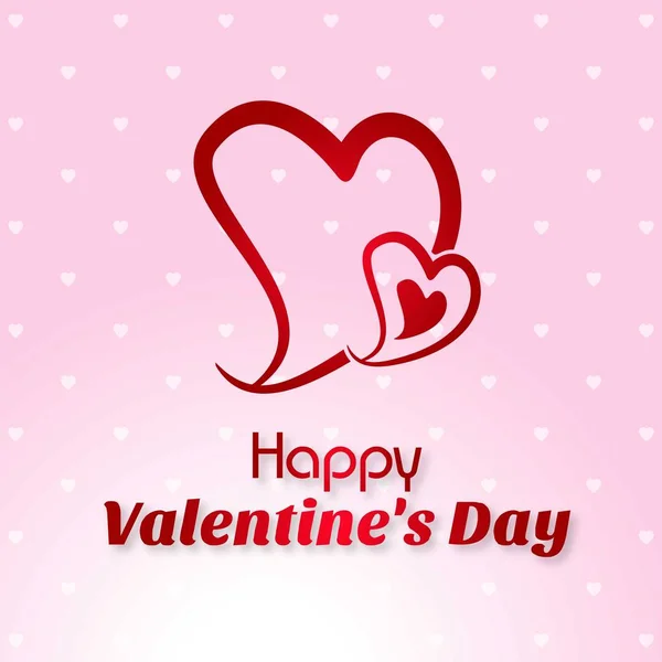 Tarjeta Felicitación Día San Valentín — Vector de stock