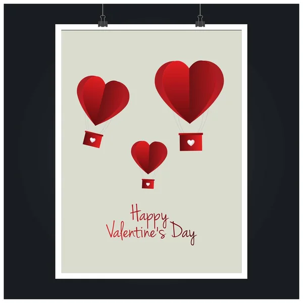 Tarjeta Felicitación Día San Valentín — Vector de stock