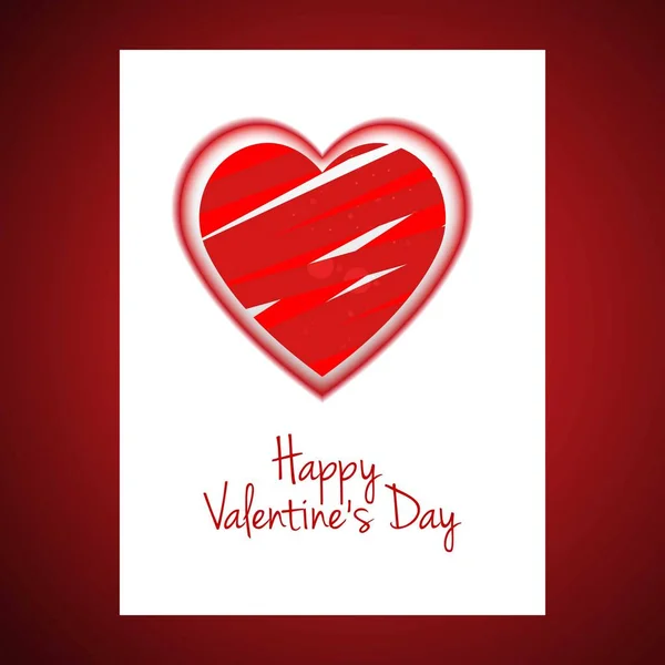 Tarjeta Felicitación Día San Valentín — Vector de stock