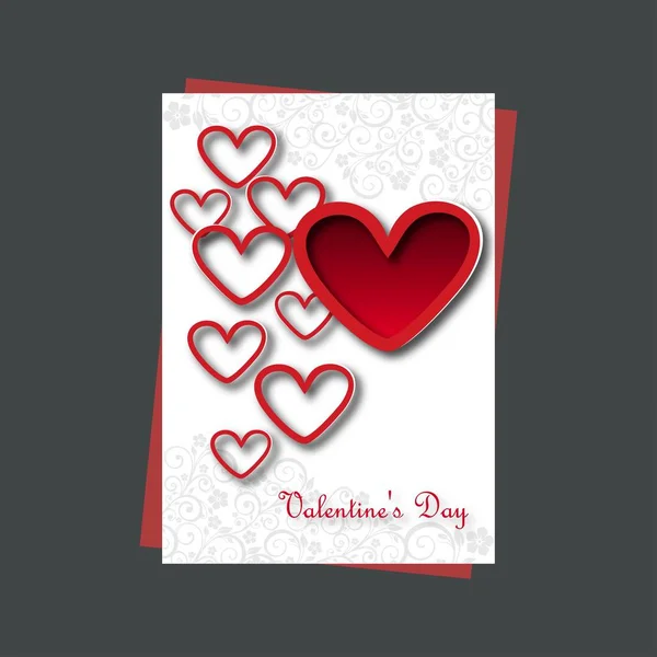 Valentines Day Holiday Greeting Card — Stock Vector