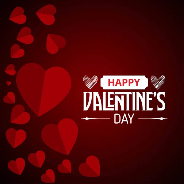 Tarjeta Felicitación Día San Valentín — Vector de stock