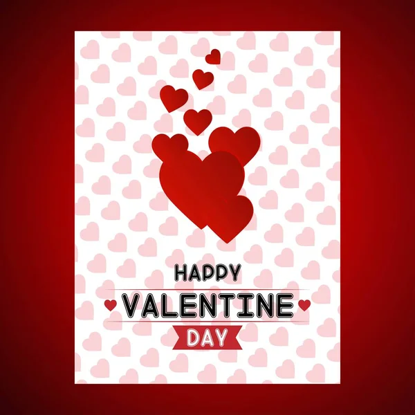 Tarjeta Felicitación Día San Valentín — Vector de stock