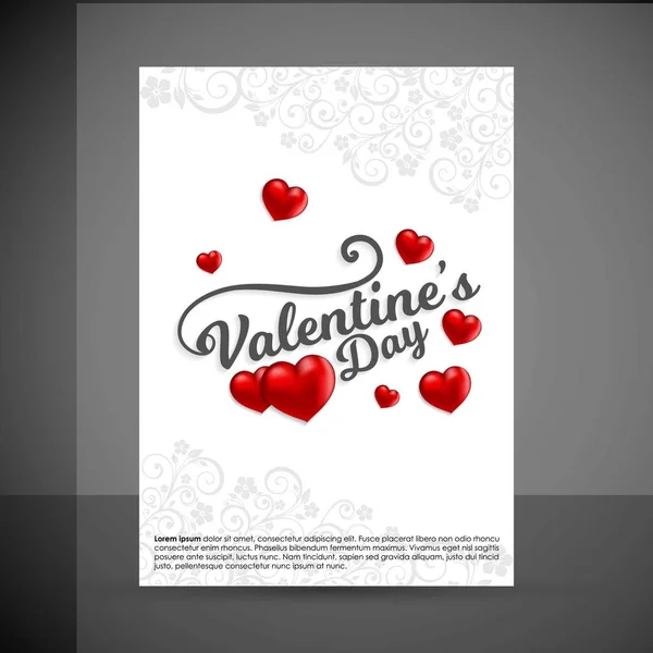 Valentines Day Holiday Greeting Card — Stock Vector