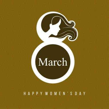 8 Mart Dünya Kadınlar Günü backgr ile logo vektör tasarımı