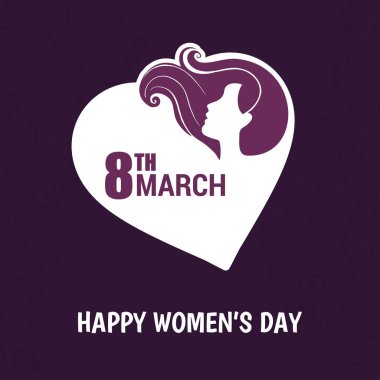 8 Mart Dünya Kadınlar Günü backgr ile logo vektör tasarımı