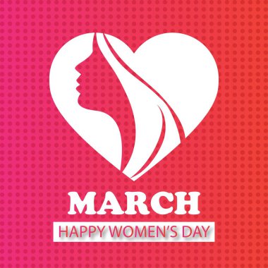8 Mart Dünya Kadınlar Günü backgr ile logo vektör tasarımı