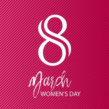 8 Mart Dünya Kadınlar Günü backgr ile logo vektör tasarımı