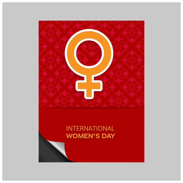 8 března loga vektorový design s mezinárodní žen den pozadí — Stockový vektor