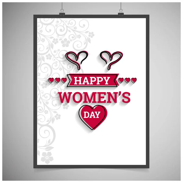 3 월 8 일 세계 여성의 날 backgr와 로고 벡터 디자인 — 스톡 벡터