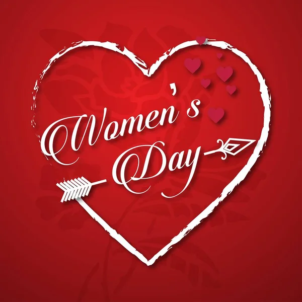 8 Μαρτίου λογότυπο φορέα σχεδιασμού με έκφραση την ημέρα της γυναίκας — Διανυσματικό Αρχείο