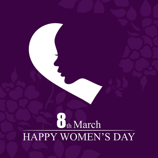 8 березня логотип векторний дизайн з міжнародним жіночим днем бекграунд — стоковий вектор