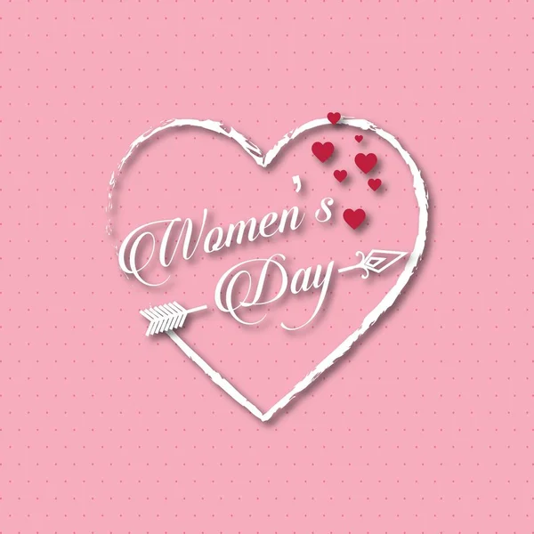 8 mars-logotypen vektor design med internationella kvinnors dag bakgr — Stock vektor