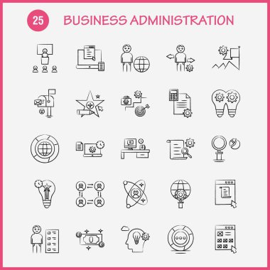 İşletme el çekilmiş Icons Set için Infographics, mobil Ux/UI Kit ve baskı tasarımı. Şunlardır: Satranç ayar, dişli, ayar, yönetim kurulu, oyun, kredi kartı, Eps 10 - vektör