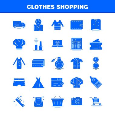 Web, baskı ve mobil Ux/UI için sağlam karakter simgesi alışveriş giyim seti. Gibi: hastane, sepet, alışveriş, Bilet, Bilet, seyahat, alışveriş, piktogram Pack sepeti. -Vektör