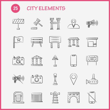 Eğlence el çekilmiş Icons Set için Infographics, mobil Ux/UI Kit ve baskı tasarımı. İçerir: Dart oyunu, hedef, Dart, ok, Dart oyunu, hedef, Eps 10 - vektör