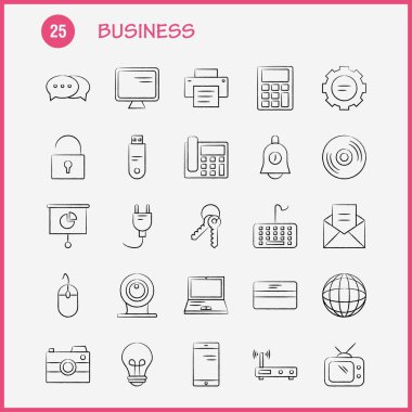 İş el çekilmiş Icon Web, baskı ve mobil Ux/UI için Kit. Gibi: Matematik, hesap makinesi, finans, matematik, Atm, kredi kartı, ilk piktogram paketi. -Vektör