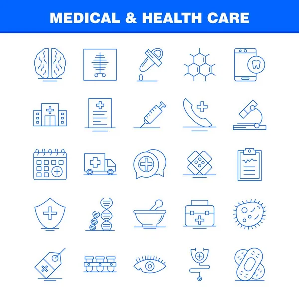 Medical Health Care Line Icon Web Print Mobile Kit Medical — Stock Vector