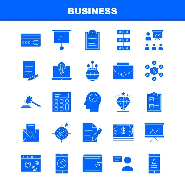 Business Solid Glyph Icon para Web, Print e Mobile UX / UI Kit. S —  Vetores de Stock