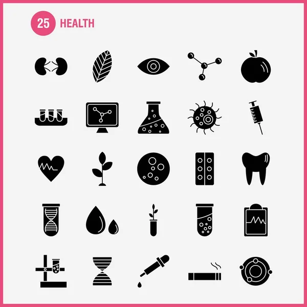 Health Solid Glyph Icon Para Web Print Mobile Kit Tais — Vetor de Stock