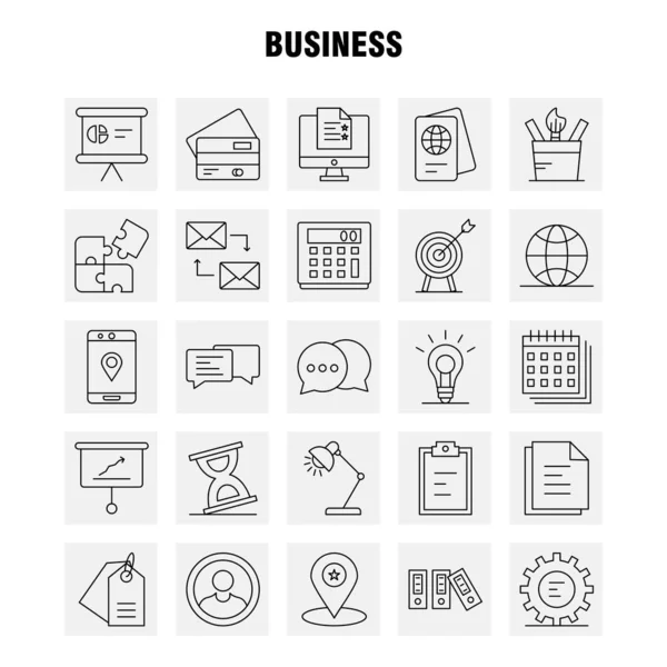 Business Line Icon Für Web Print Und Mobile Kit Wie — Stockvektor