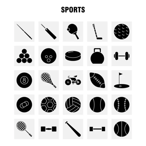 Sport Solid Glyph Icon Für Web Print Und Mobile Kit — Stockvektor