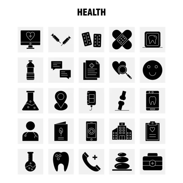 Health Solid Glyph Icon Für Web Print Und Mobile Kit — Stockvektor