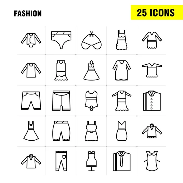 Symbole Der Modelinie Für Infografik Mobiles Kit Und Printdesign Umfassen — Stockvektor