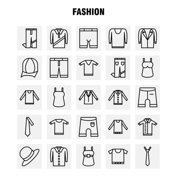 Symbole Der Modelinie Für Infografik Mobiles Kit Und Printdesign Umfassen — Stockvektor