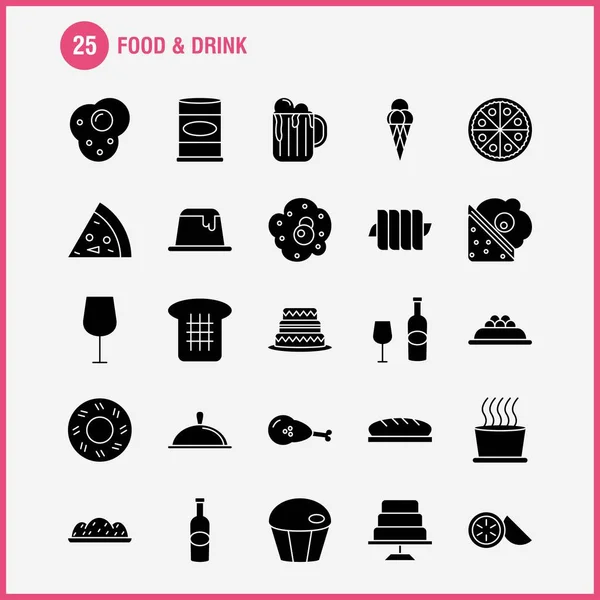 Food And Drink Solid Glyph Icon for Web, Print and Mobile UX/UI Kit. Such as: Kiwi, Food, Eat, Bakery, Bread, Food, Cake, Media, Pictogram Pack. - Vector