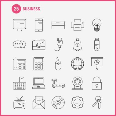 Web, baskı ve mobil Ux/UI için iş hattı simge seti. Gibi: Matematik, hesap makinesi, finans, matematik, Atm, kredi kartı, ilk piktogram paketi. -Vektör