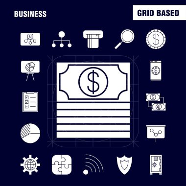 İş sağlam karakteri simgeler için Infographics, mobil Ux/UI K ayarla