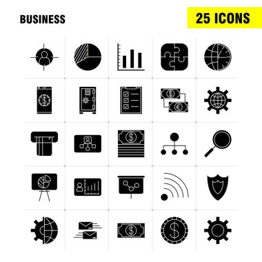 İş sağlam karakteri simgeler için Infographics, mobil Ux/UI K ayarla