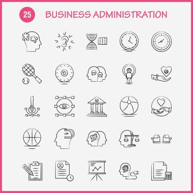 İş kavramları el çekilmiş Icons Set için Infographics, mobil Ux/UI Kit ve baskı tasarımı. Şunları içerir: Monitör, belge, bilgisayar, bulut, Küre, Internet, küresel, harita koleksiyonu Modern Infographic Logo ve piktogram. -Vektör