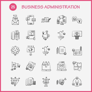 İşletme el çekilmiş Icons Set için Infographics, mobil Ux/UI Kit ve baskı tasarımı. Şunları içerir: Sınıf, sınıf, eğitim, okul, ampul, fikir, saat, ödül, Eps 10 - vektör