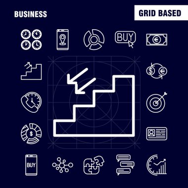 Giyim hattı simgeler alışveriş ayarla için Infographics, mobil Ux/UI Kit ve baskı tasarımı. Şunları içerir: Kutusu, küp, kare, şekil, izlemek, saat, kol saati, Eps 10 - vektör