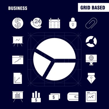 İş sağlam glif Icons Set için Infographics, mobil Ux/UI Kit ve baskı tasarımı. Şunları içerir: Vektör, grafik, çizgiler, eğitim, kahve, çay, yemek, yemek, koleksiyon Modern Infographic Logo ve piktogram. -Vektör