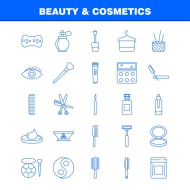 Güzellik ve kozmetik satırı simgesi Web, baskı ve mobil Ux/UI K