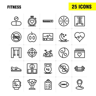 Fitness satır Icon Pack için tasarımcılar ve geliştiriciler. Bana simgeleri