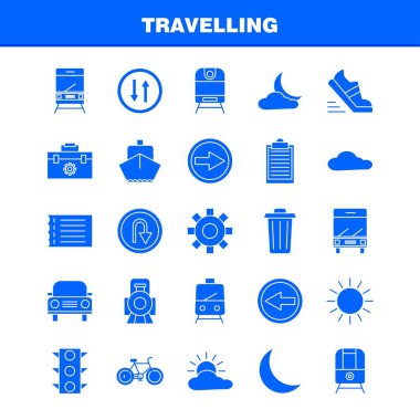 Web, baskı ve mobil Ux/UI için sağlam karakter simgesi seyahat seti. Gibi: araç kutusu, kutu, yapılandırma, ayar, ayarları, dişli, korumak, ayar, piktogram paketi. -Vektör
